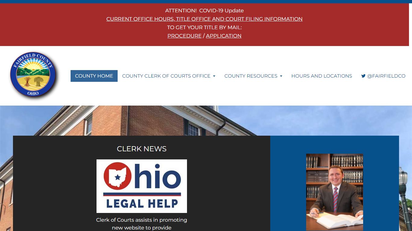 Fairfield County Clerk of Courts, Lancaster, Ohio